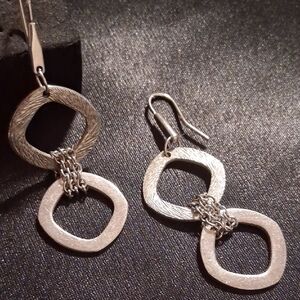 Chic Silver Geometric Earrings